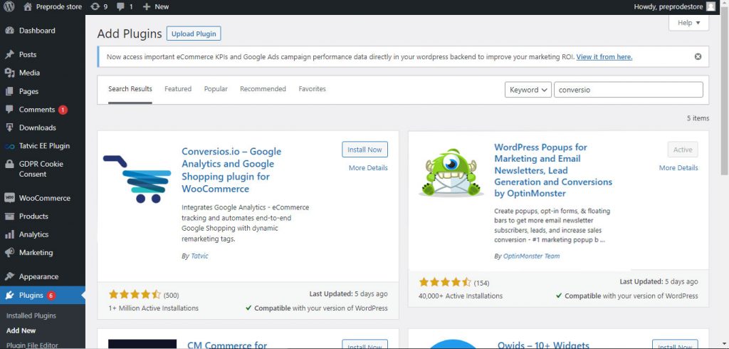 Conversios WooCommerce plugin